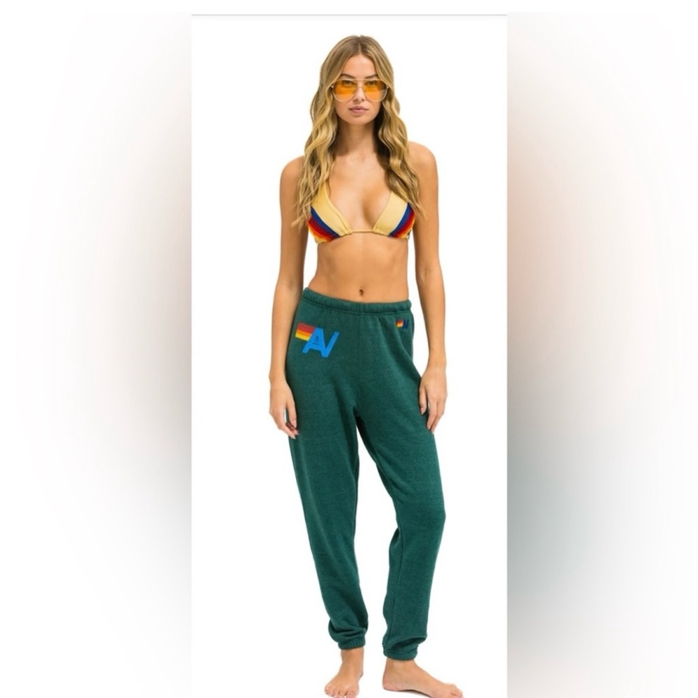 Aviator Nation- Green Track Pants